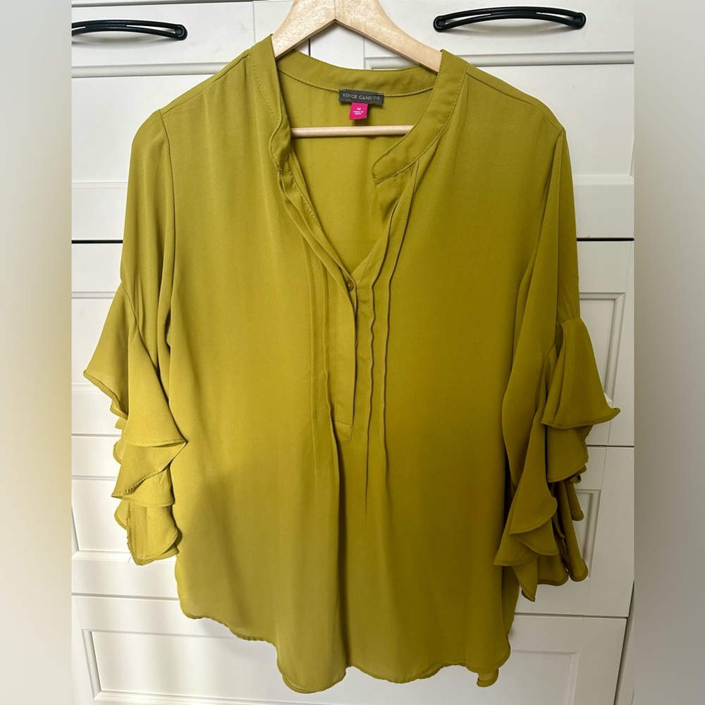Vicen Camutto blouse, bell mid sleeve